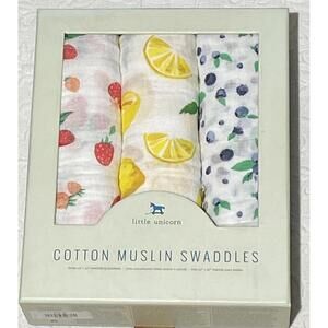Little Unicorn Cotton Muslin Swaddles - Set of 3 Soft Baby Blankets